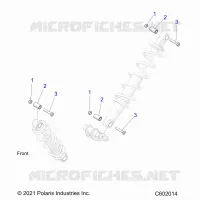 SUSPENSION, SHOCK MOUNTING, REAR SUSP.