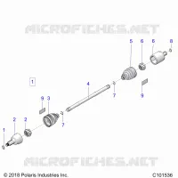DRIVE TRAIN, GETRIEBE VORNE SHAFT