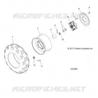 WHEELS, FRONT TIRE AND BRAKE DISC