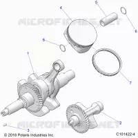 ENGINE, KURBELWELLE, PISTON AND BALANCE SHAFT