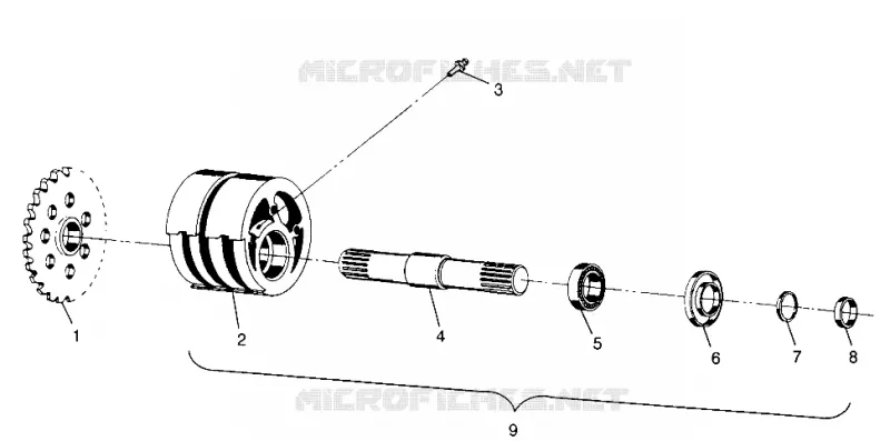 SPANNER VORNE ASSEMBLY XPLORER 400L W969140 (4935983598B003)