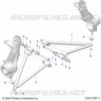 SUSPENSION, A-ARM AND STREBE MOUNTING