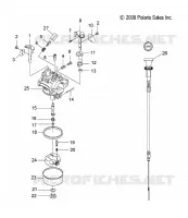 MOTOR, VERGASER AND CHOKE CABLE