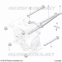 DRIVE TRAIN, GEARCASE MOUNTING, REAR