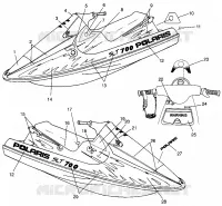DECALS SLT 700 B964166 AND  INTL. SLT 700 I964166 (4933923392A007)