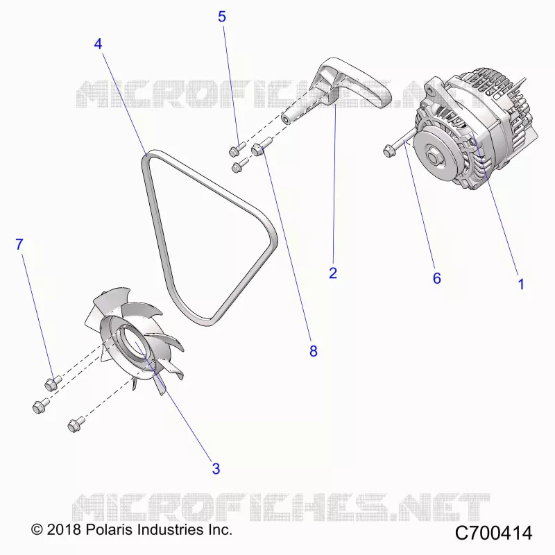 ENGINE, ENGINE, GENERATOR, FAN AND BELT- R21RRED4JA (C700414)