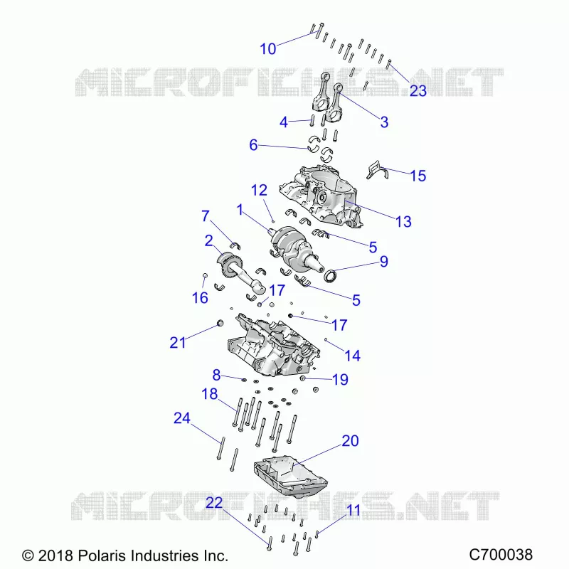 ENGINE, CRANKCASE AND KURBELWELLE