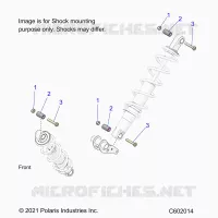 SUSPENSION, SHOCK MOUNTING, REAR SUSP.