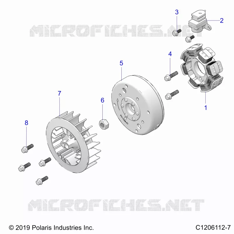 ENGINE, STATOR AND FLYRAD