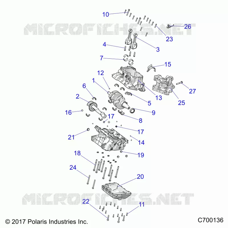 ENGINE, CRANKCASE AND KURBELWELLE