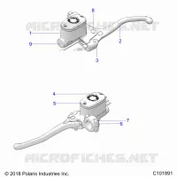 BRAKES, FRONT BRAKE LEVER AND MASTER CYLINDER