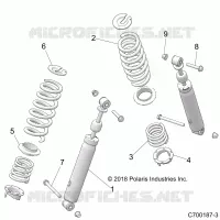 SUSPENSION, REAR SHOCK MOUNTING