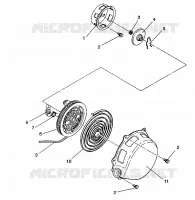 RÜCKZUG ANLASSER ASSEMBLY STARLITE GT / 0933127 (4923232323041A)