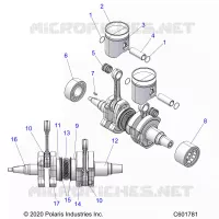 ENGINE, PISTON AND KURBELWELLE