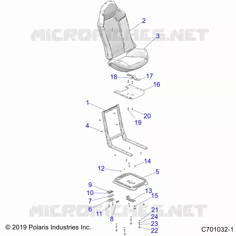 SITZ ASM. AND SLIDER
