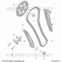 CAM CHAIN AND TENSIONER