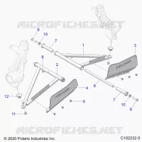 SUSPENSION, A-ARM AND STREBE MOUNTING