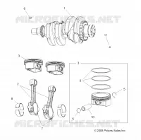 MOTOR, KURBELWELLE AND KOLBEN