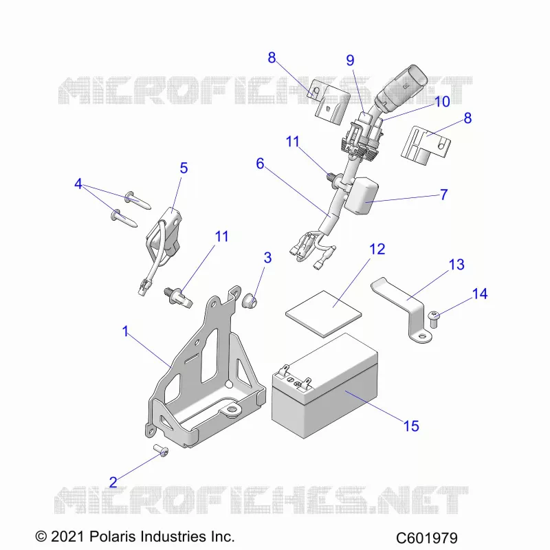 ELEKTRIC, BATTERY, MANUAL START POWER UP COMPONENTS