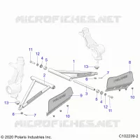SUSPENSION, A-ARM AND STREBE MOUNTING