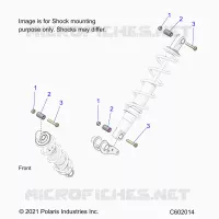 SUSPENSION, SHOCK MOUNTING, REAR SUSP.