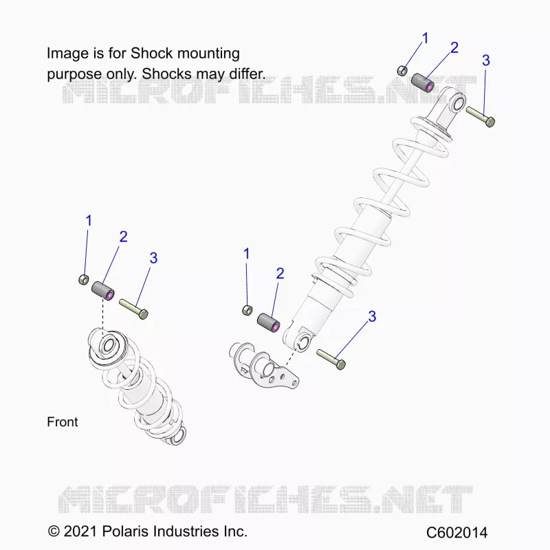 SUSPENSION, SHOCK MOUNTING, REAR SUSP.
