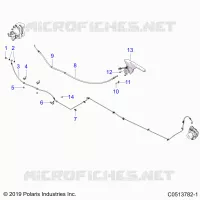 HINTERBREMSE BRAKE LINE AND PARK BRAKE