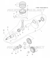 MOTOR, KURBELWELLE AND KOLBEN
