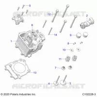 ENGINE, ZYLINDERKOPF, CAM AND VALVES