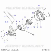 ENGINE, STATOR COVER AND SCHWUNGRAD
