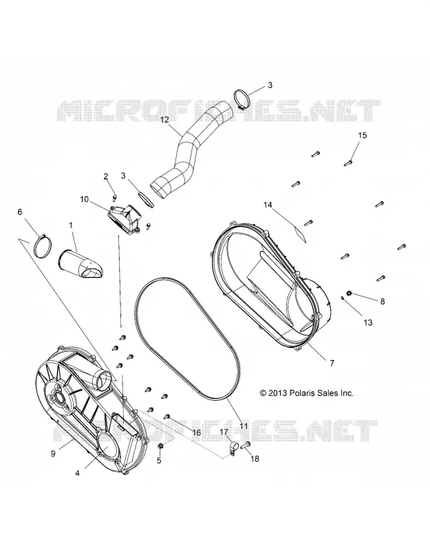 ANTRIEB, CLUTCH COVER AND DUCTING