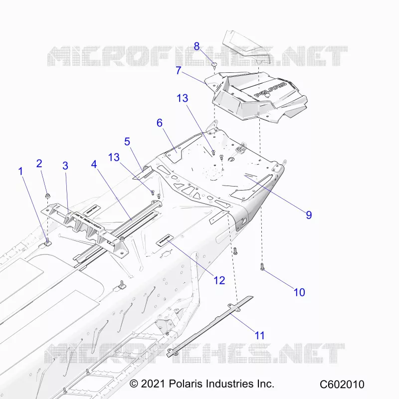 CHASSIS, REAR, MISC. COVERS AND SNOWFLAP