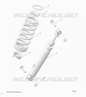 SUSPENSION, REAR SHOCK MOUNTING
