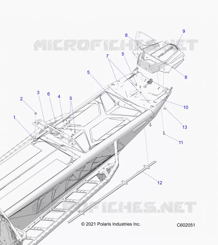 CHASSIS, REAR, MISC. COVERS AND SNOWFLAP