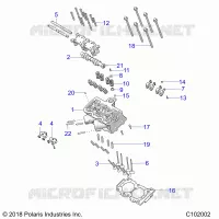ENGINE, ZYLINDERKOPF, CAM AND VALVES