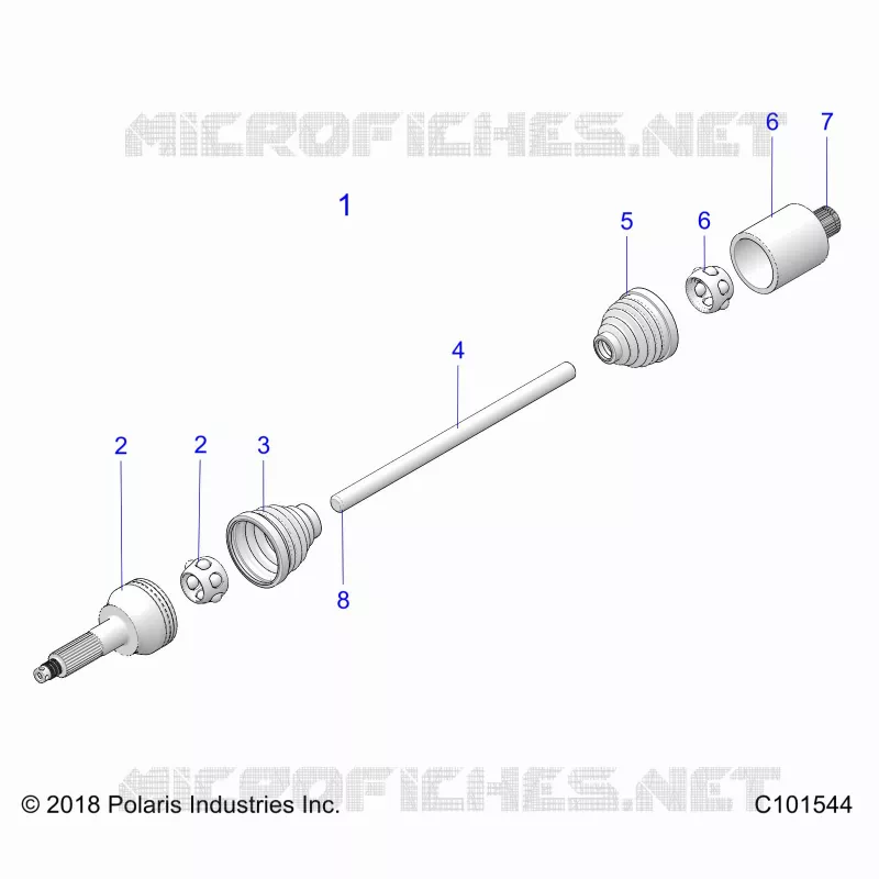 DRIVE TRAIN, DRIVE HINTERWELLE- A21S6E57A1/3A1 (C101544)