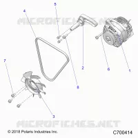 ENGINE, ENGINE, GENERATOR, FAN AND BELT