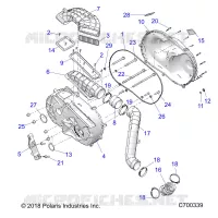 DRIVE TRAIN, CLUTCH COVER AND DUCTING