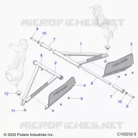 SUSPENSION, A-ARM AND STREBE MOUNTING