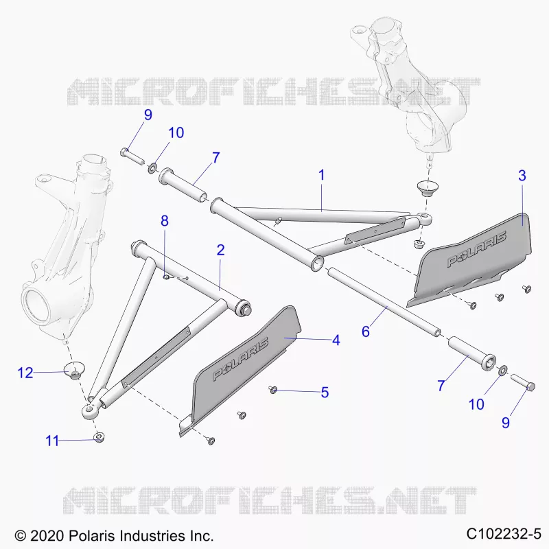 SUSPENSION, A-ARM AND STREBE MOUNTING