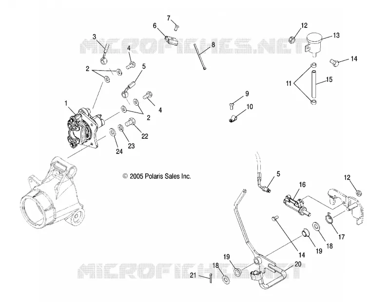MASTER CYLINDER, REAR/FOOT PEDAL