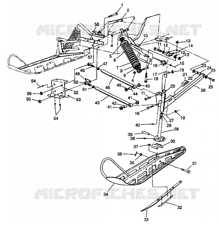 FRONT SUSPENSION AND SKI CLASSIC 0942865 AND  CLASSIC TOURING 0942875 (4924962496013A)