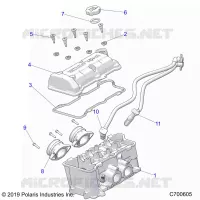 ENGINE, THROTTLE BODY AND VENTILDECKEL