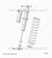 SUSPENSION, REAR SHOCK MOUNTING