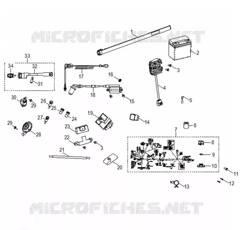 ELEKTRIC, SWITCHES, HARNESS AND INDICATORS