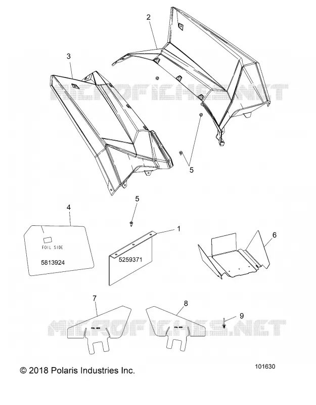 HINTER CAB AND HEAT SHIELDS