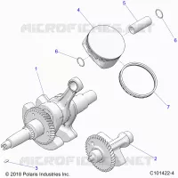 ENGINE, KURBELWELLE, PISTON AND BALANCE SHAFT