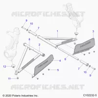 SUSPENSION, A-ARM AND STREBE MOUNTING