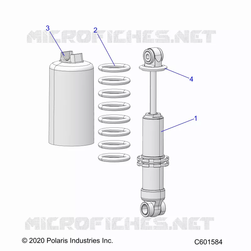 SUSPENSION, FRONT SHOCK TRACK