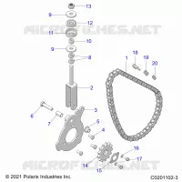 ANTRIEB, CHAIN TENSIONER AND SPROCKET